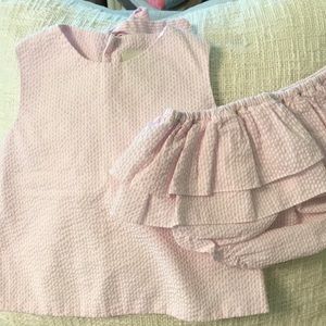 9 mo Petit Ami seersucker swing top with bloomers